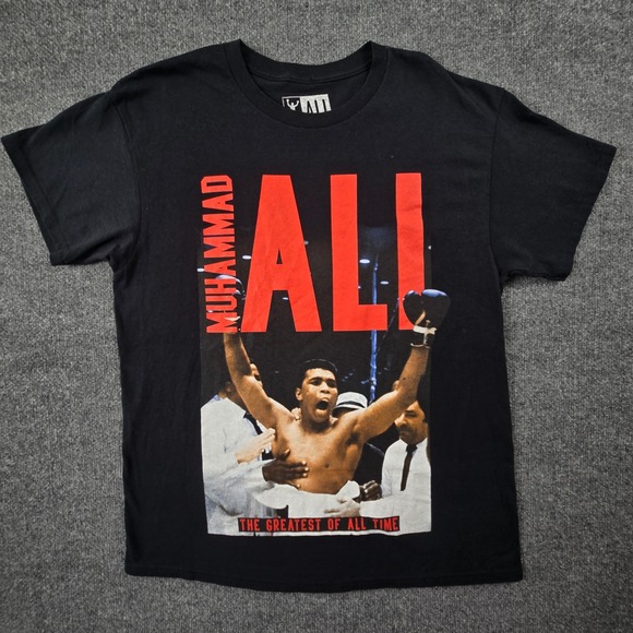 Ali Other - Muhammad Ali T-Shirt Mens Large Black World Champion Boxing Graphic Tee (T7)
